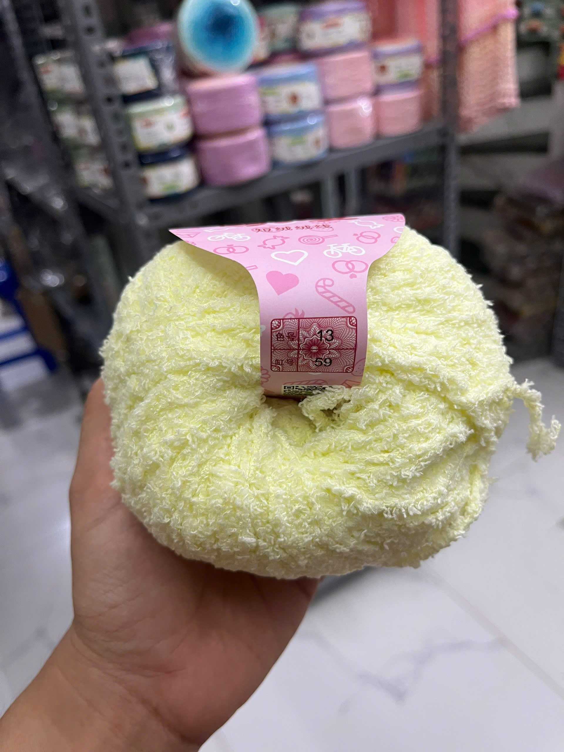 Len bông xù Baby cuộn 50g ( SALE CẮT MÃ)