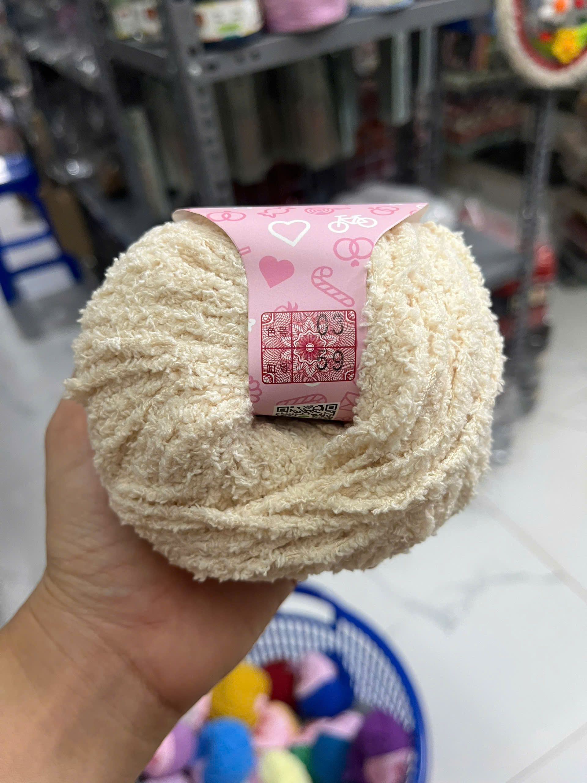 Len bông xù Baby cuộn 50g ( SALE CẮT MÃ)