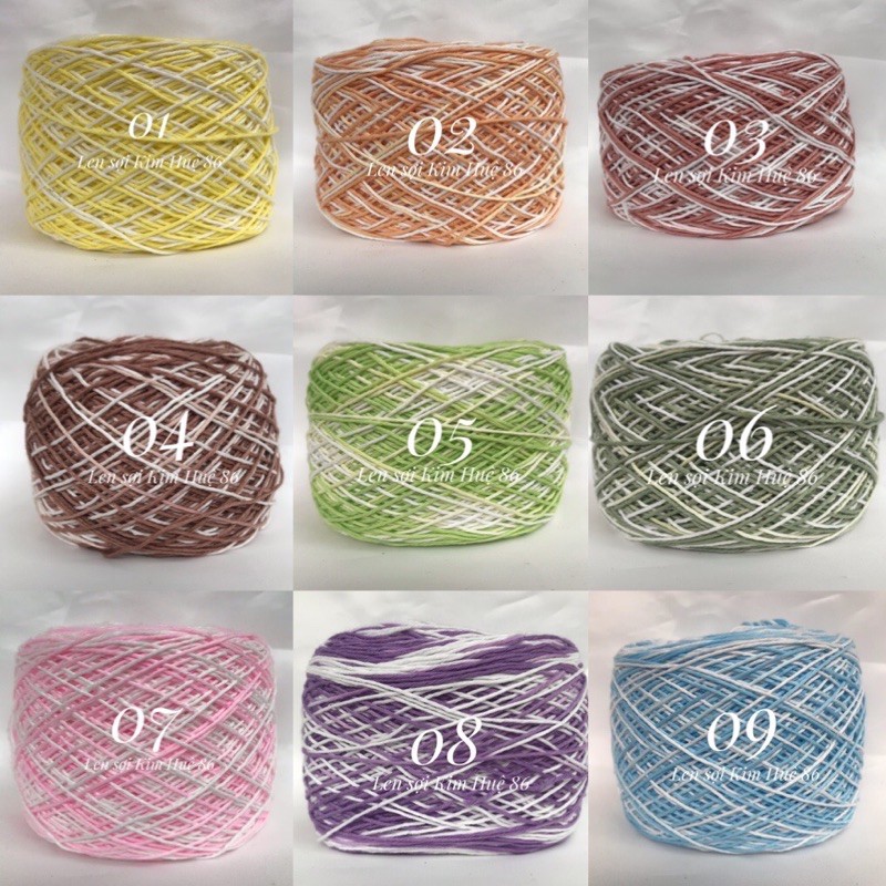 Sợi Cotton Việt Nam 1mm màu loang