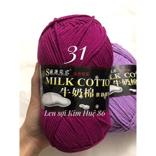 Len milk cotton loại 1 cuộn 125g