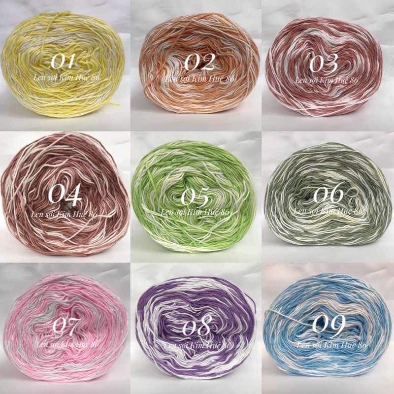 Sợi Cotton Việt Nam 1mm màu loang