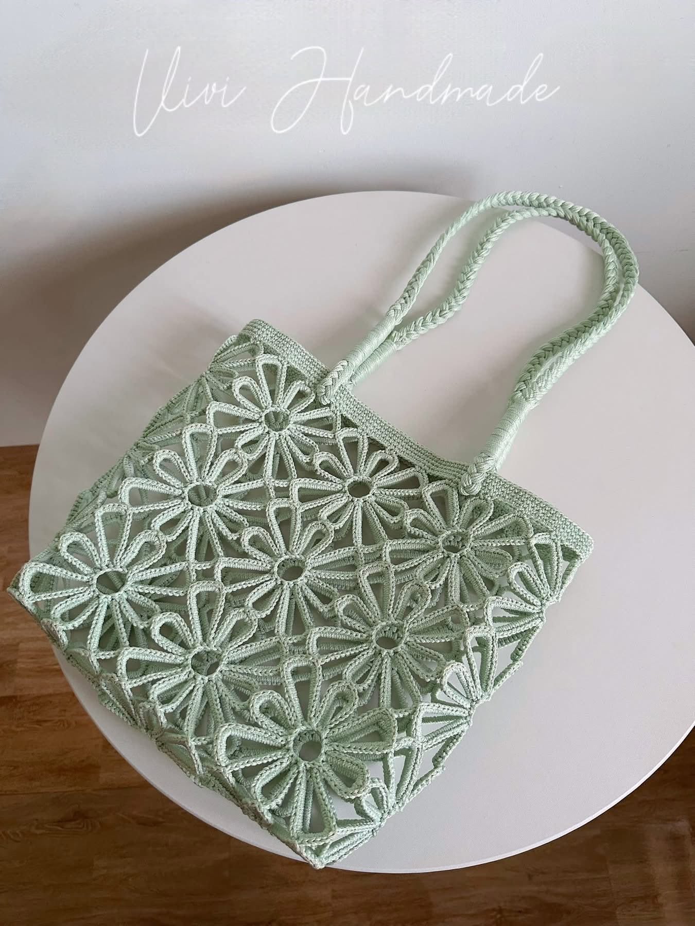 Canvas Hoa Nhựa Định Hình Móc Túi Handmade, hoa 8 cánh ( gói 10 cái)
