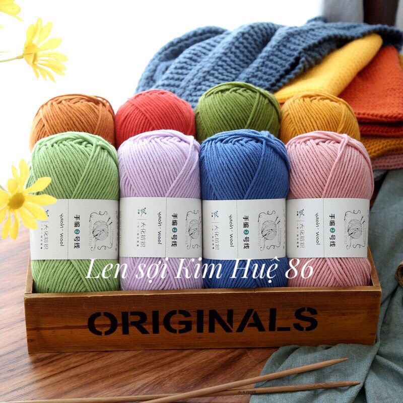 Len Yaoh Wool ( Shuxi Wool) sợi to 3mm cuộn 100g