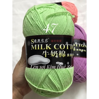 Len milk cotton loại 1 cuộn 125g