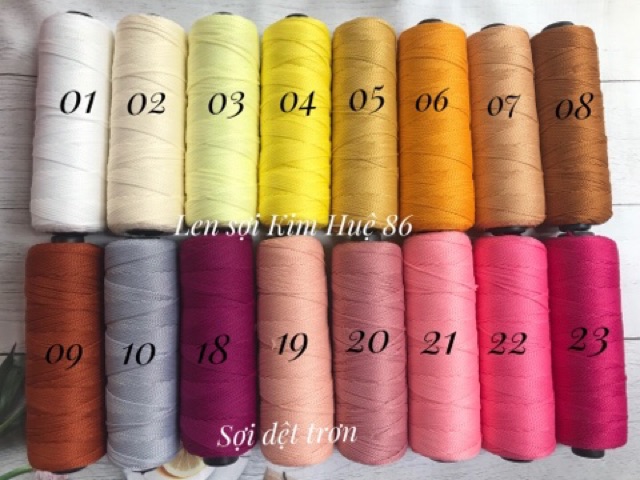 Sợi dệt trơn ( bảng 3)