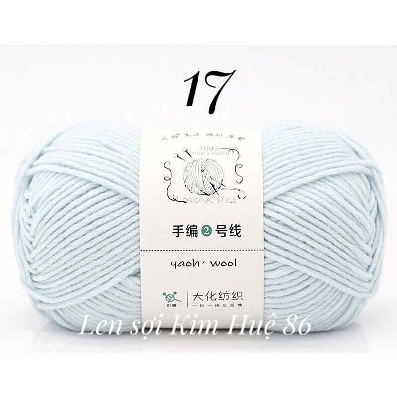 Len Yaoh Wool ( Shuxi Wool) sợi to 3mm cuộn 100g
