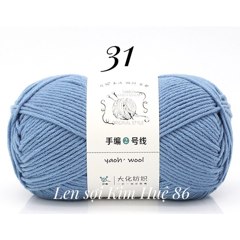 Len Yaoh Wool ( Shuxi Wool) sợi to 3mm cuộn 100g