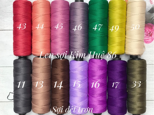 Sợi dệt trơn ( bảng 1)