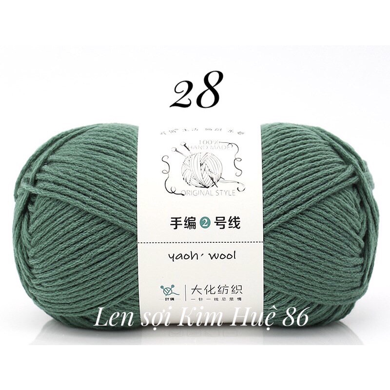Len Yaoh Wool ( Shuxi Wool) sợi to 3mm cuộn 100g