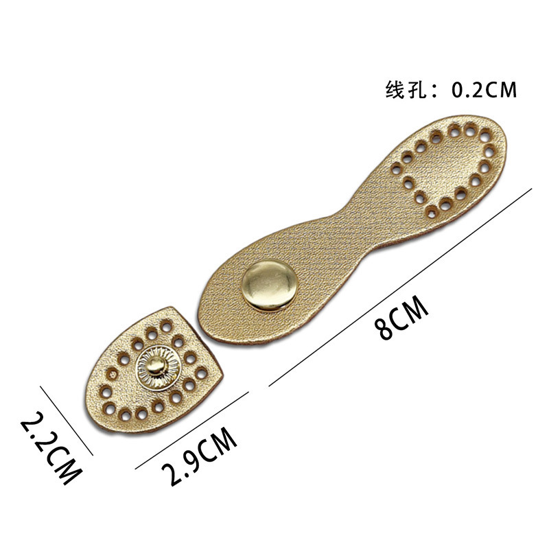 Khóa bấm bằng da làm túi handmade