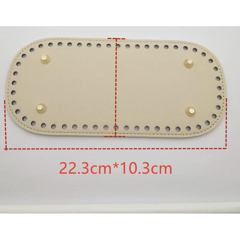 Đế da PU có đục lỗ sẵn kích thước 22*10cm