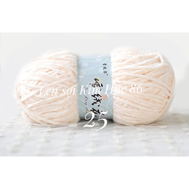 Len nhung 3mm siêu mềm mịn cuộn 100g