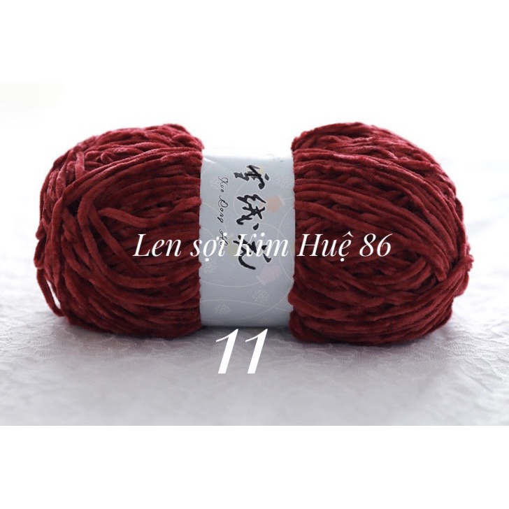Len nhung 3mm siêu mềm mịn cuộn 100g