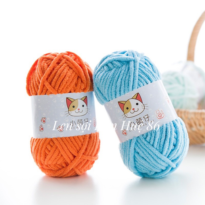Len Nhung Mèo mềm mịn cuộn 50gr