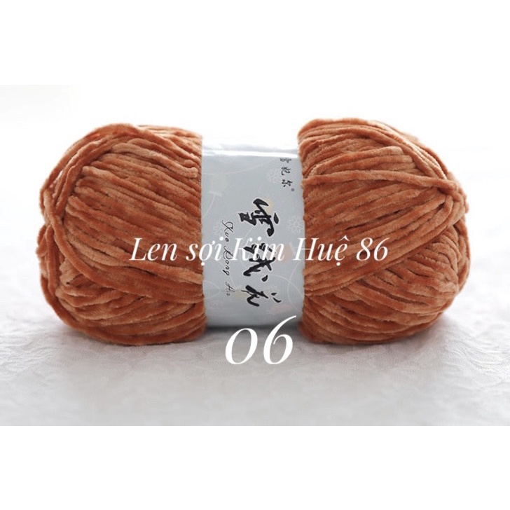 Len nhung 3mm siêu mềm mịn cuộn 100g