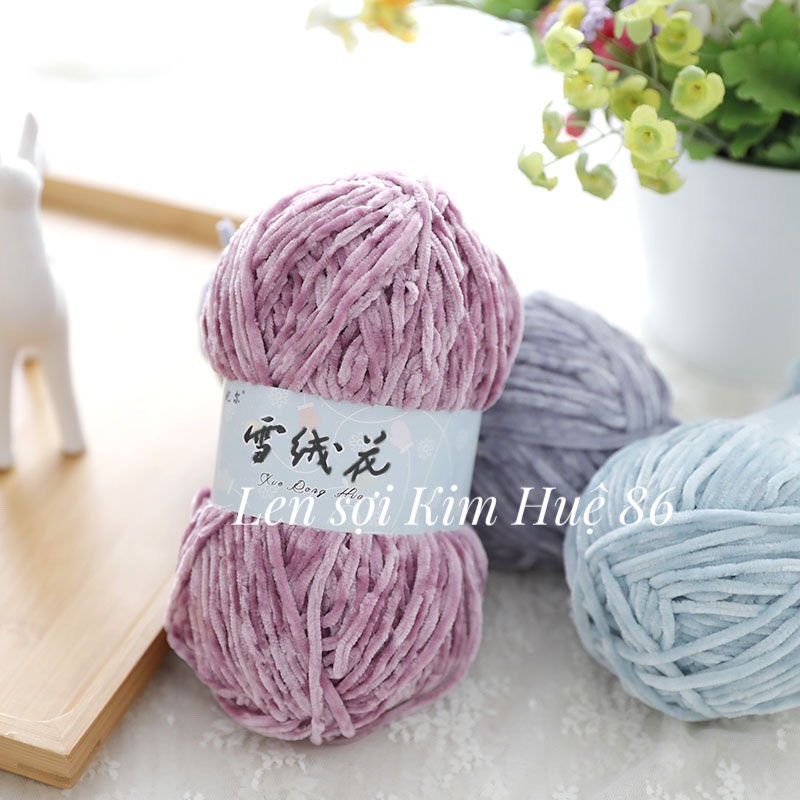 Len nhung 3mm siêu mềm mịn cuộn 100g