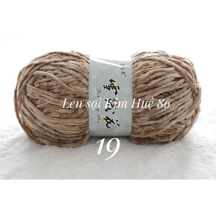 Len nhung 3mm siêu mềm mịn cuộn 100g