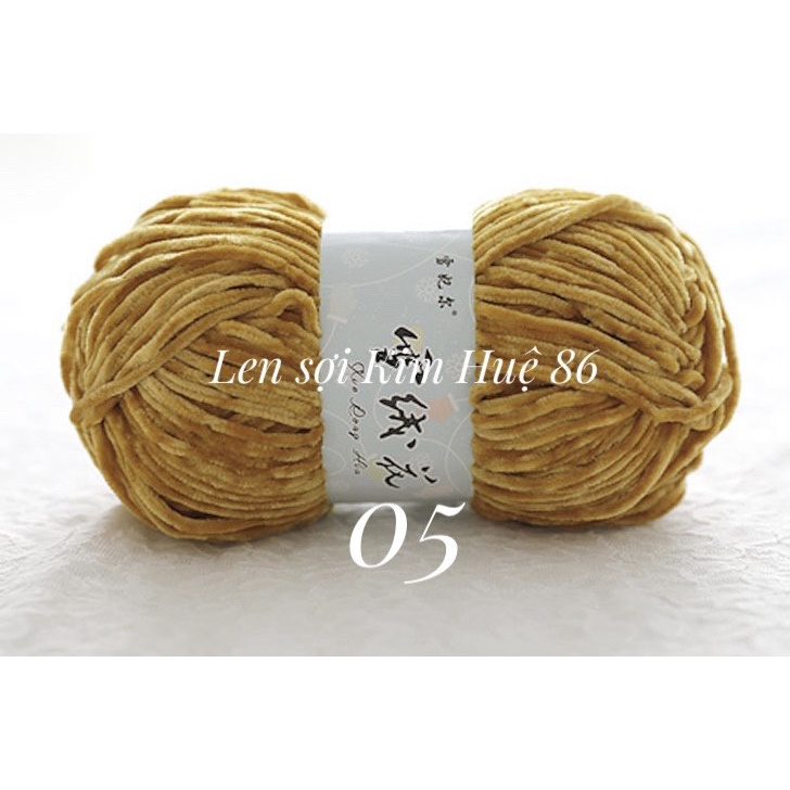 Len nhung 3mm siêu mềm mịn cuộn 100g