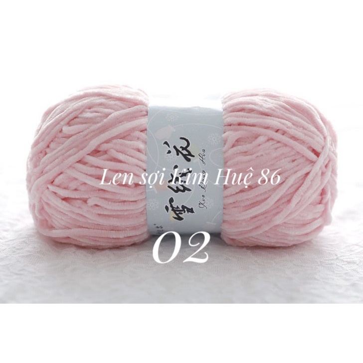 Len nhung 3mm siêu mềm mịn cuộn 100g