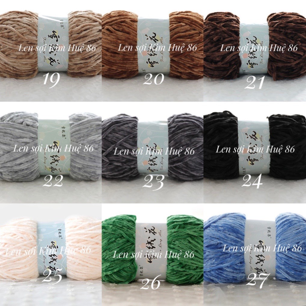 Len nhung 3mm siêu mềm mịn cuộn 100g