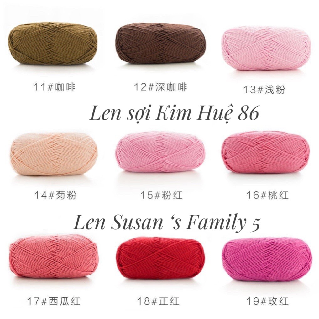 Len Susan's Family 5 cuộn 100g ( bảng màu 1)