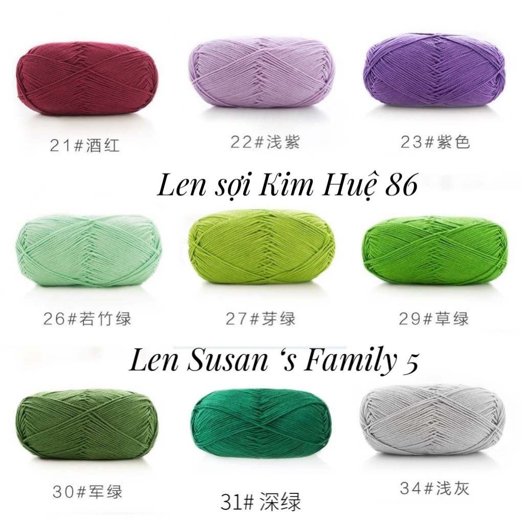 Len Susan's Family 5 cuộn 100g ( bảng màu 1)