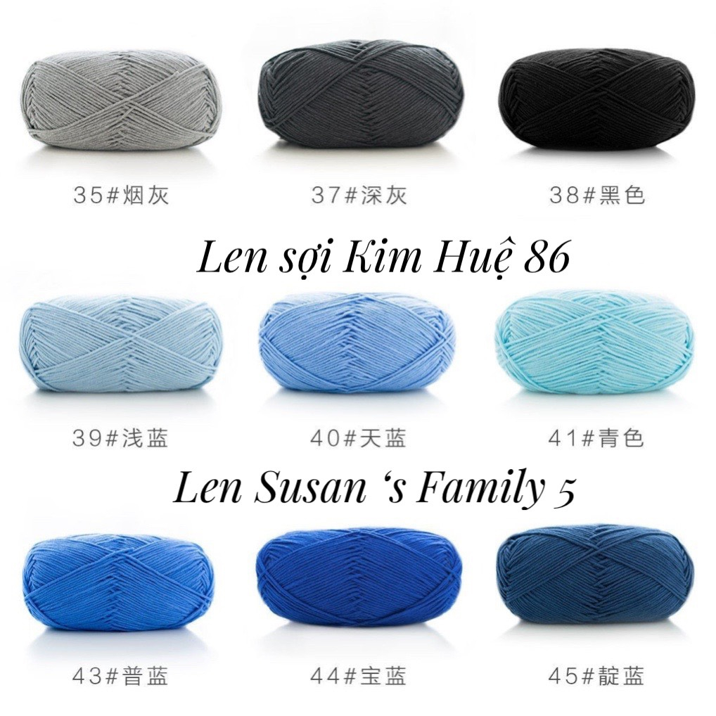 Len Susan's Family 5 cuộn 100g ( bảng màu 1)