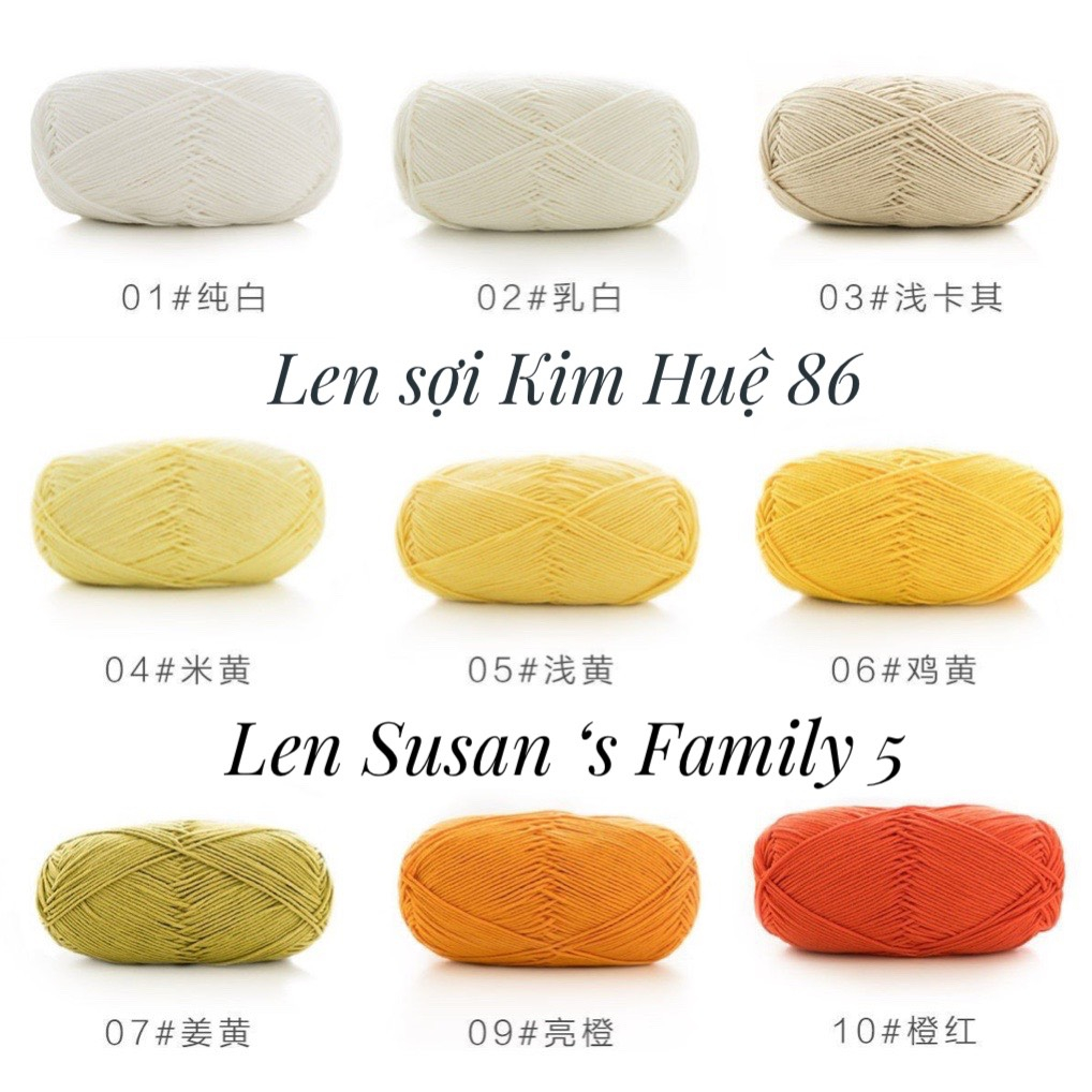 Len Susan's Family 5 cuộn 100g ( bảng màu 2)