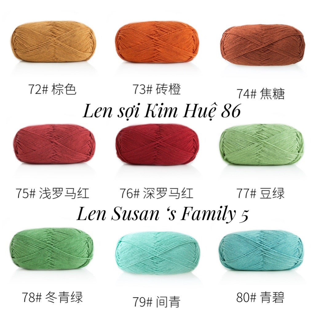 Len Susan's Family 5 cuộn 100g ( bảng màu 2)