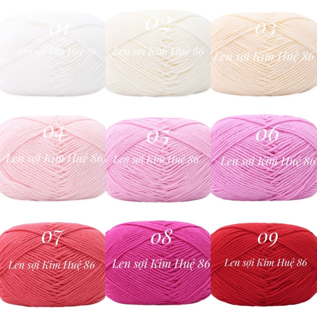 Len milk cotton Mianbao cuộn 40gr ( bảng 1)