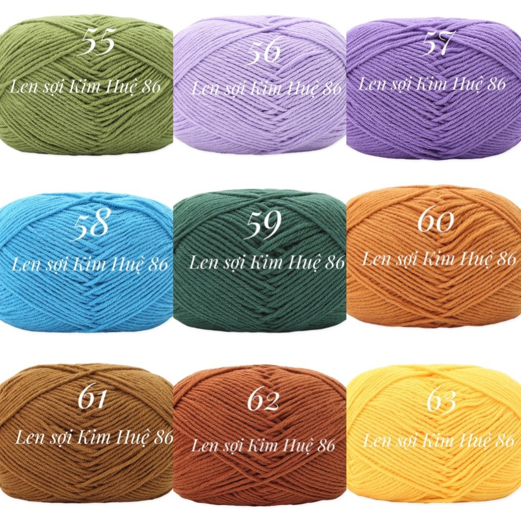 Len milk cotton Mianbao cuộn 40gr ( bảng 1)
