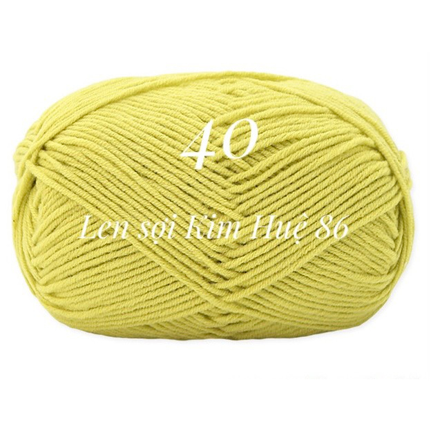 Len milk cotton Mianbao cuộn 40gr ( bảng 1)