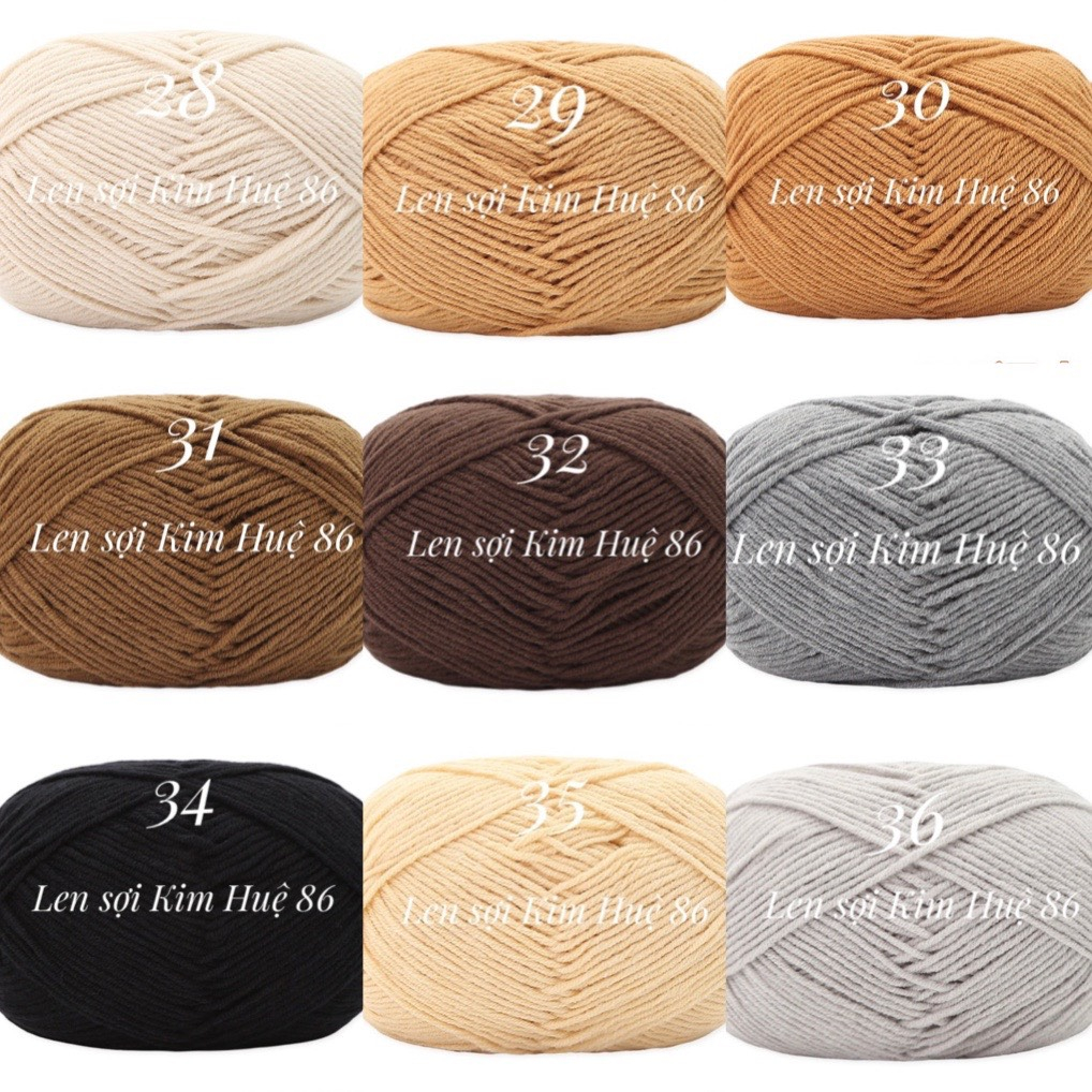 Len milk cotton Mianbao cuộn 40gr ( bảng 2 )