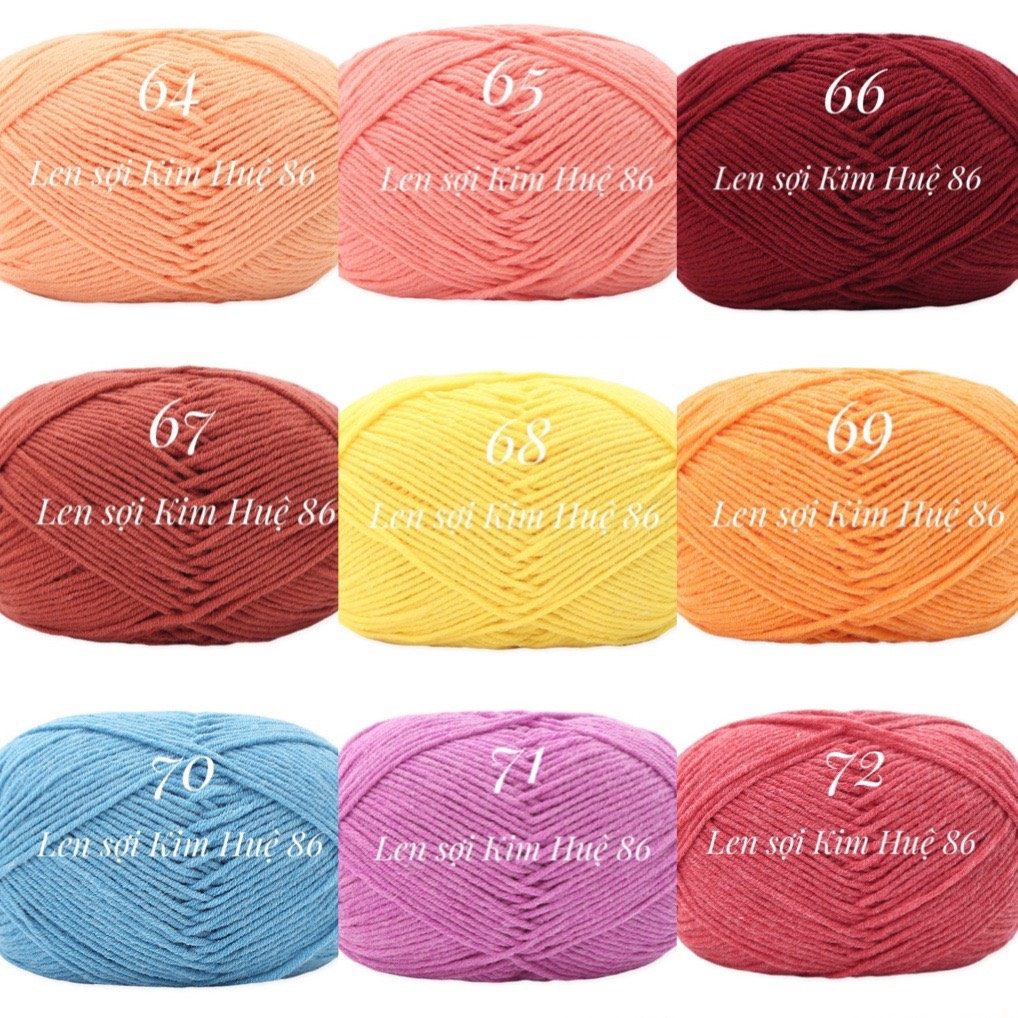 Len milk cotton Mianbao cuộn 40gr ( bảng 2 )