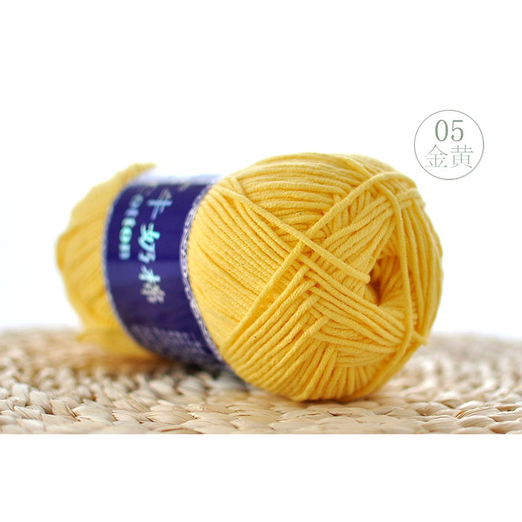 Len milk cotton mác xanh cuộn 100g ( từ màu 01 đến màu 50)