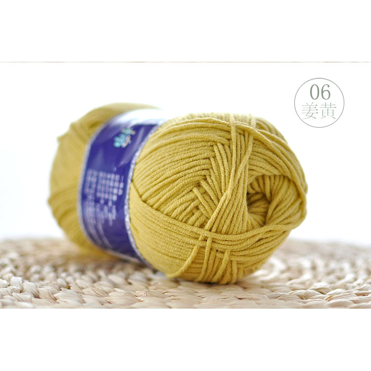 Len milk cotton mác xanh cuộn 100g ( từ màu 01 đến màu 50)