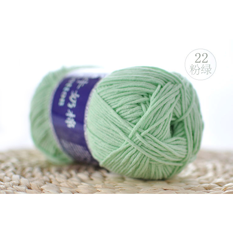 Len milk cotton mác xanh cuộn 100g ( từ màu 01 đến màu 50)