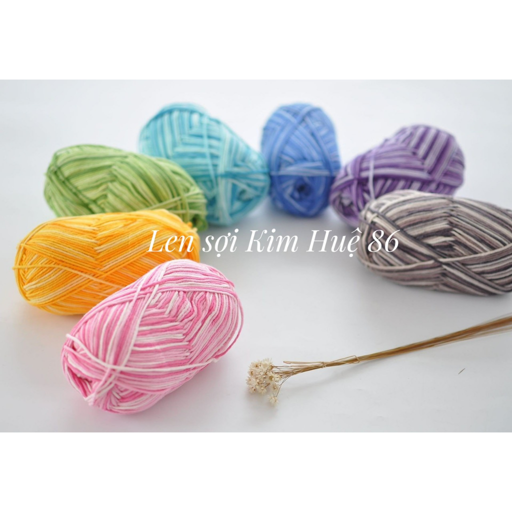 Len milk cotton mác xanh cuộn 100g ( từ màu 51 đến màu 75)
