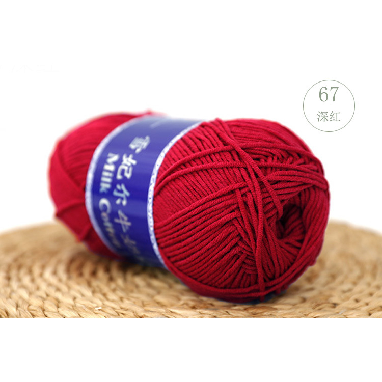 Len milk cotton mác xanh cuộn 100g ( từ màu 51 đến màu 75)