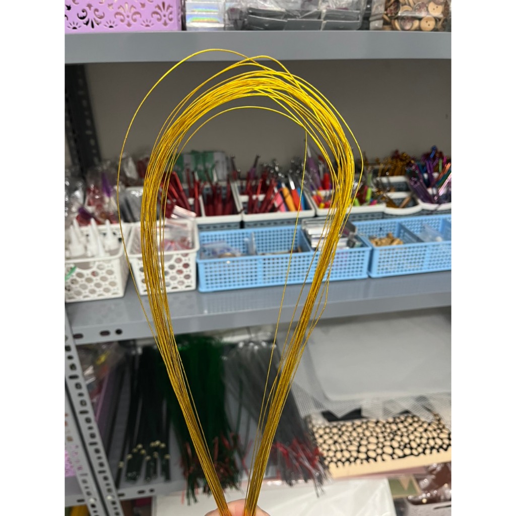 Kẽm xi sợi dài 80cm làm lá, hoa handmade