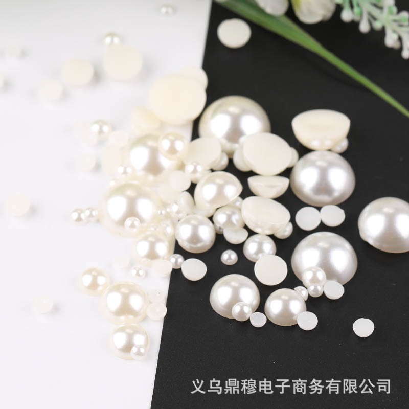 Hạt trai trang trí nửa viên bằng nhựa ABS