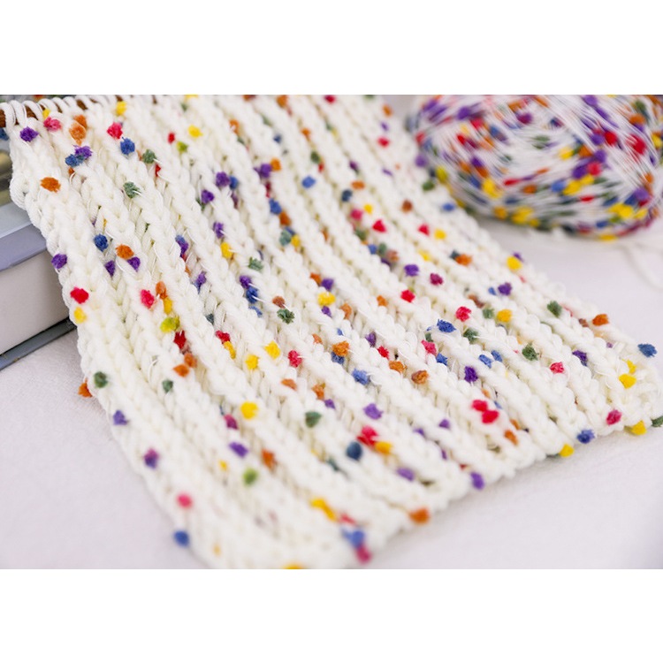 Len Pom Pom Color cuộn 50g