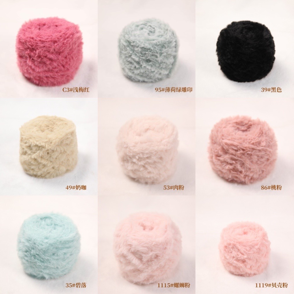 Len lông thỏ siêu mềm mịn cuộn 100g