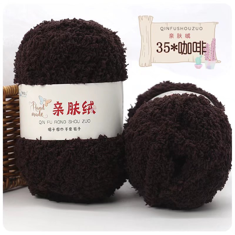 Len bông xù lông cừu siêu mềm mịn, màu siêu đẹp ( cuộn 50g)