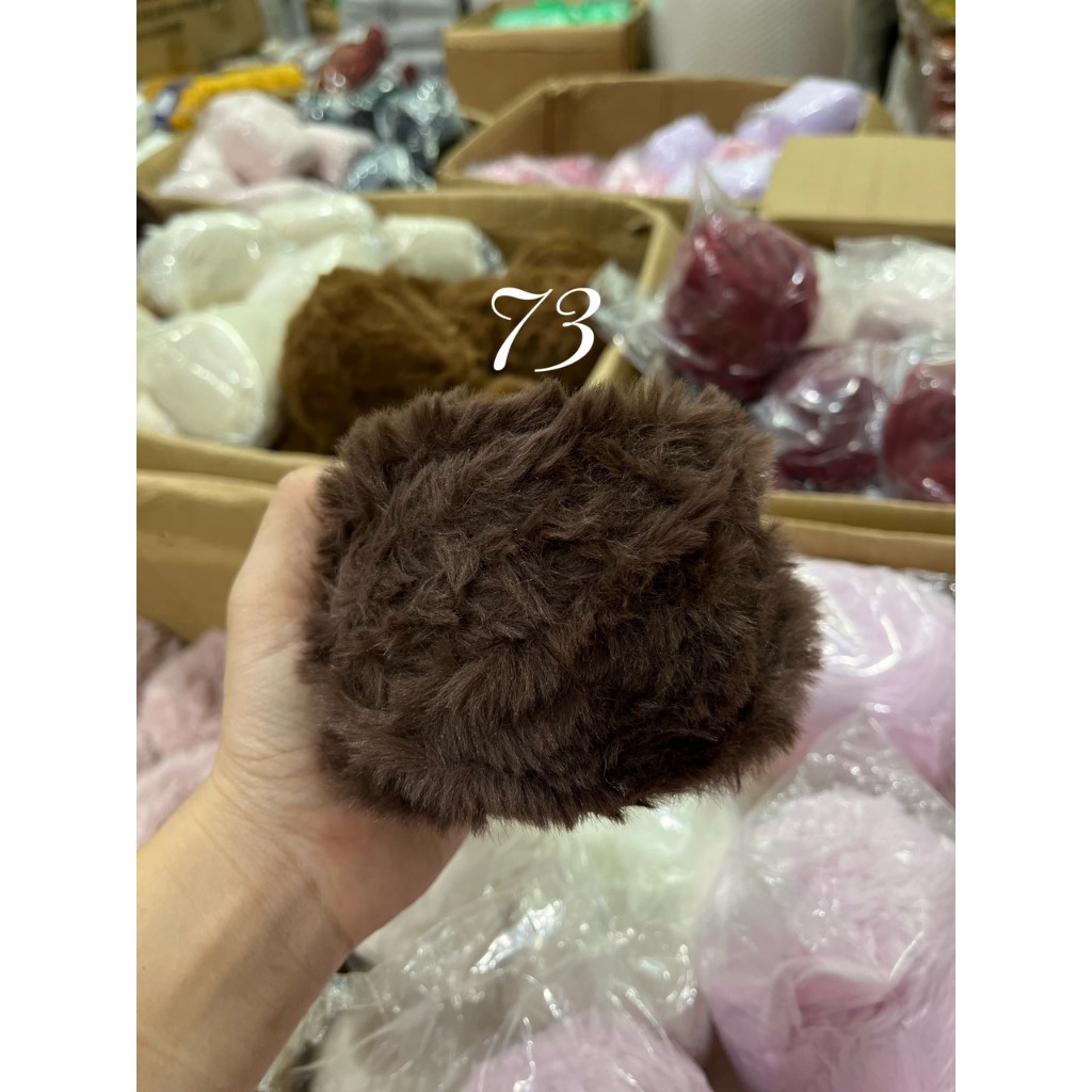 Len lông thỏ siêu mềm mịn cuộn 100g