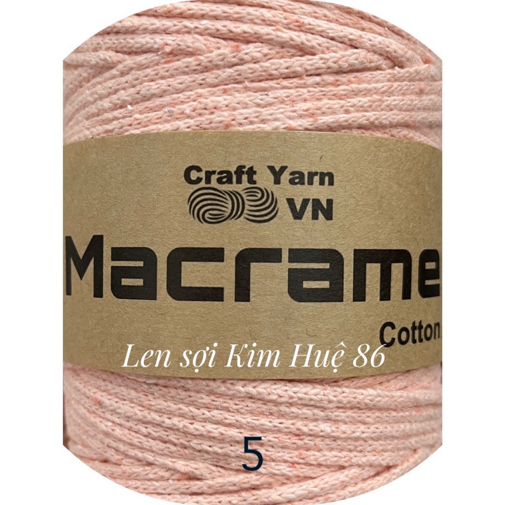 Sợi Macrame Cotton cỡ sợi 3mm dùng để trang trí, làm túi xách handmade