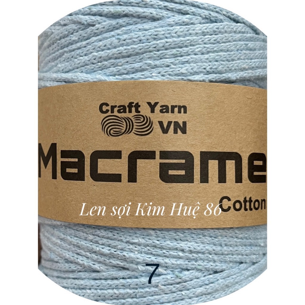 Sợi Macrame Cotton cỡ sợi 3mm dùng để trang trí, làm túi xách handmade