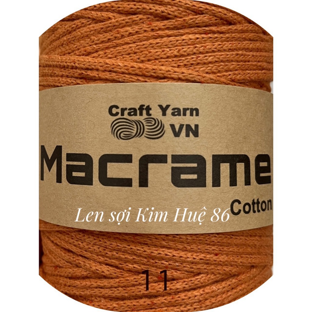 Sợi Macrame Cotton cỡ sợi 3mm dùng để trang trí, làm túi xách handmade
