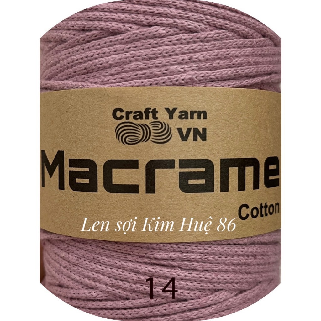 Sợi Macrame Cotton cỡ sợi 3mm dùng để trang trí, làm túi xách handmade