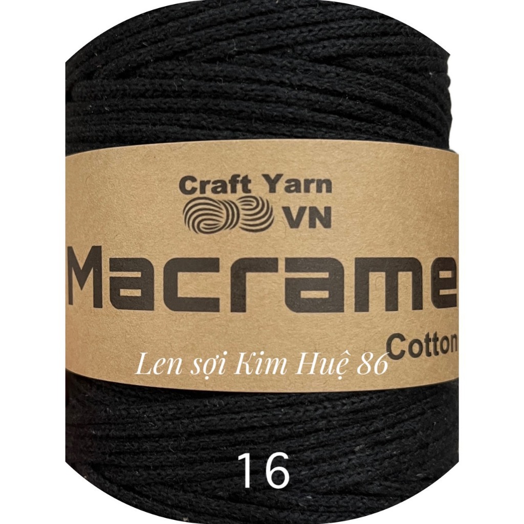 Sợi Macrame Cotton cỡ sợi 3mm dùng để trang trí, làm túi xách handmade